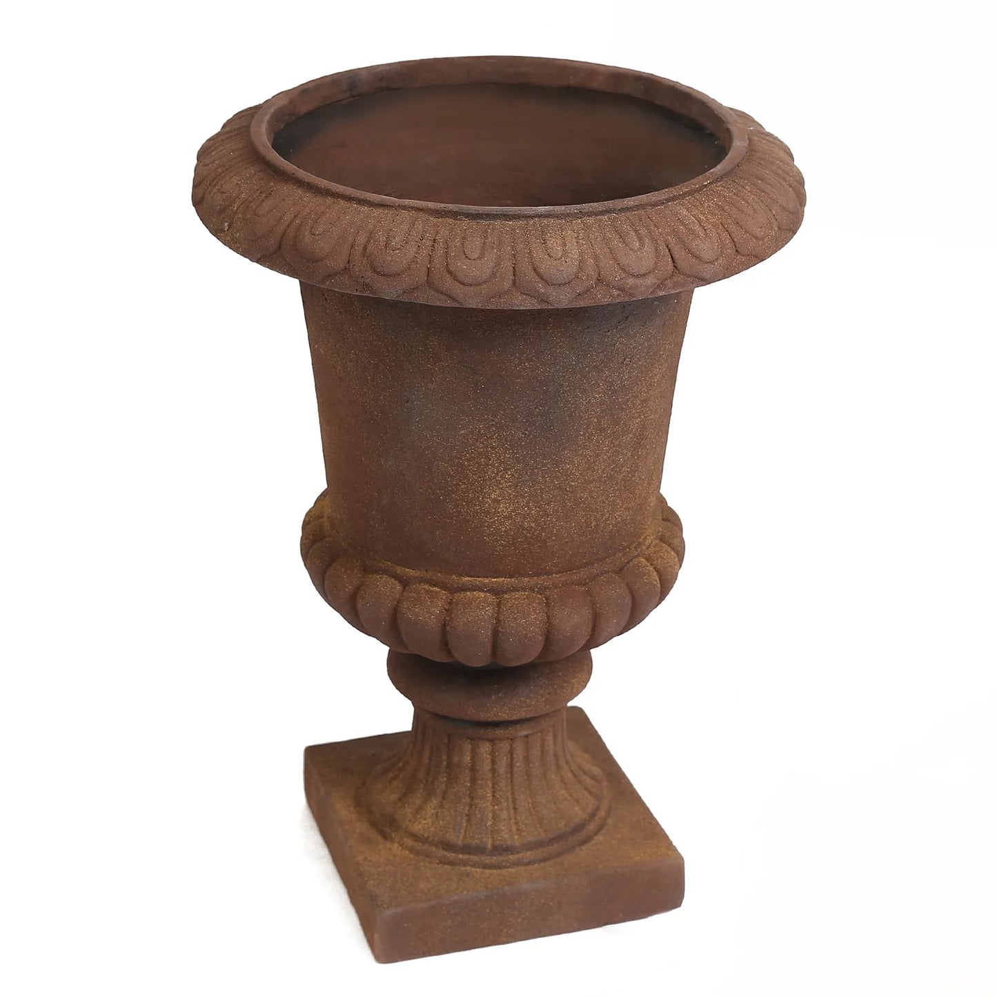 Rustic Brown Mgo Urn Planter