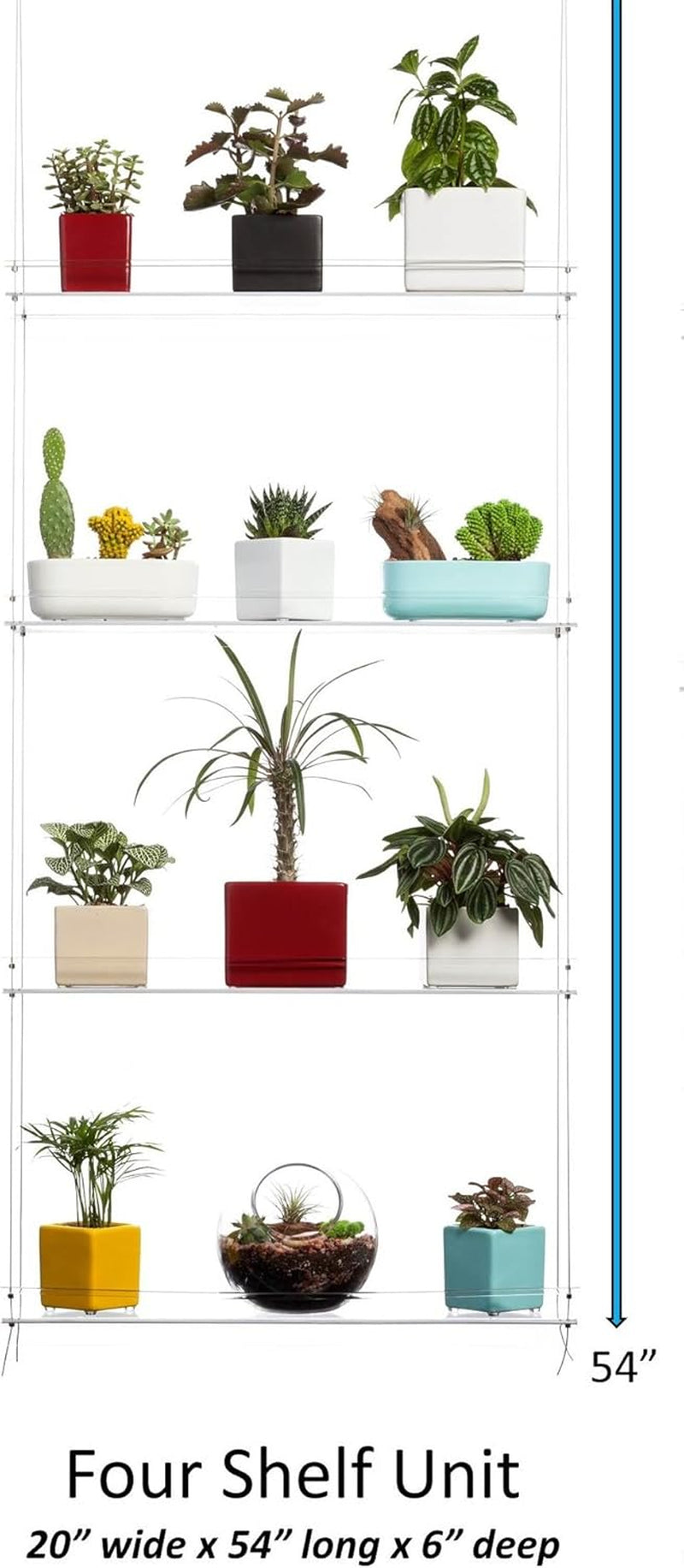 Hanging Window Plant Shelves (4 Shelves)