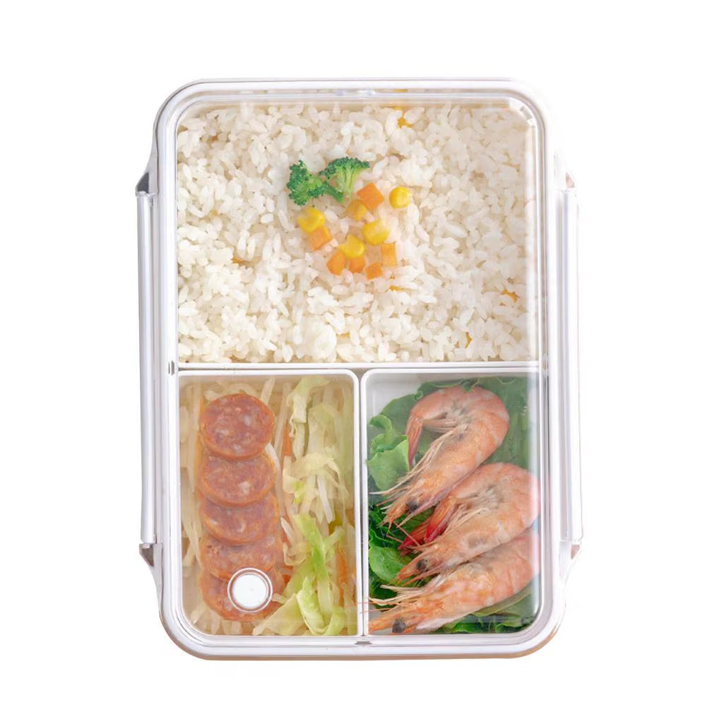 Portable 3 Compartments Bento Boxes Microwave Food Storage Container Lunchbox Storage Container Children School Bento Box