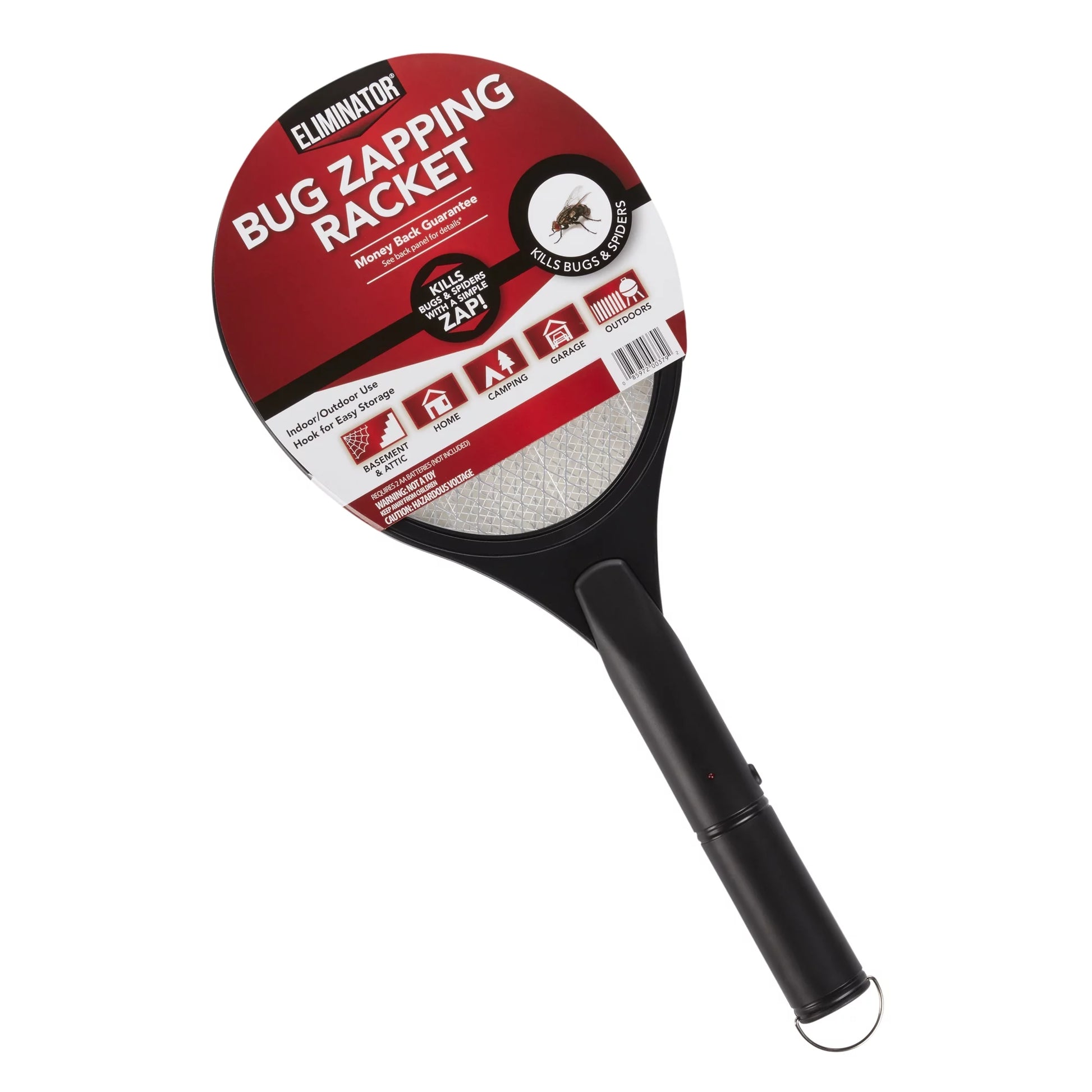 Portable Handheld Insect Killer Racket, Black, Requires 2 AA Batteries