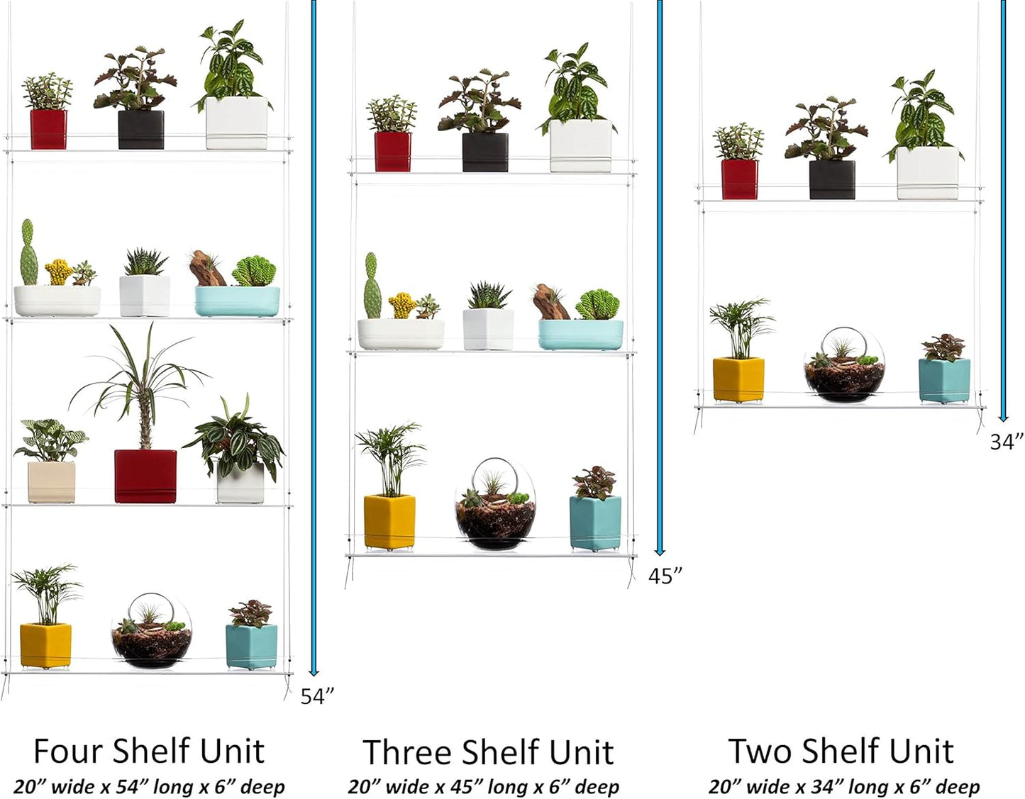Hanging Window Plant Shelves (4 Shelves)
