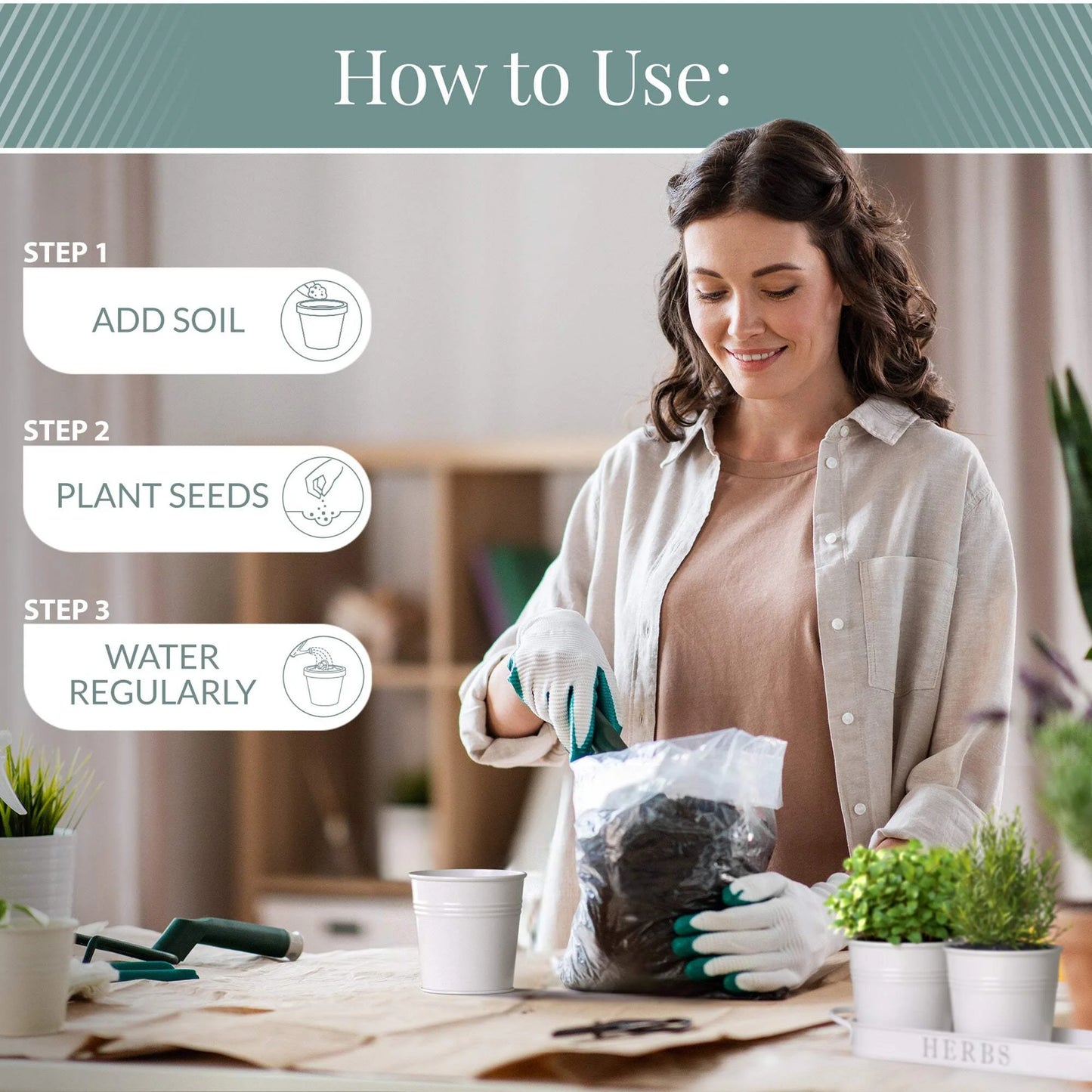 Farmhouse Herb Garden Planter Indoor Planter Set with Tray or Outdoor Apartment Window Planter Box, Windowsill Planter Box, Indoor Herb Planter Garden Pots Herb Pots, Red, Set/3