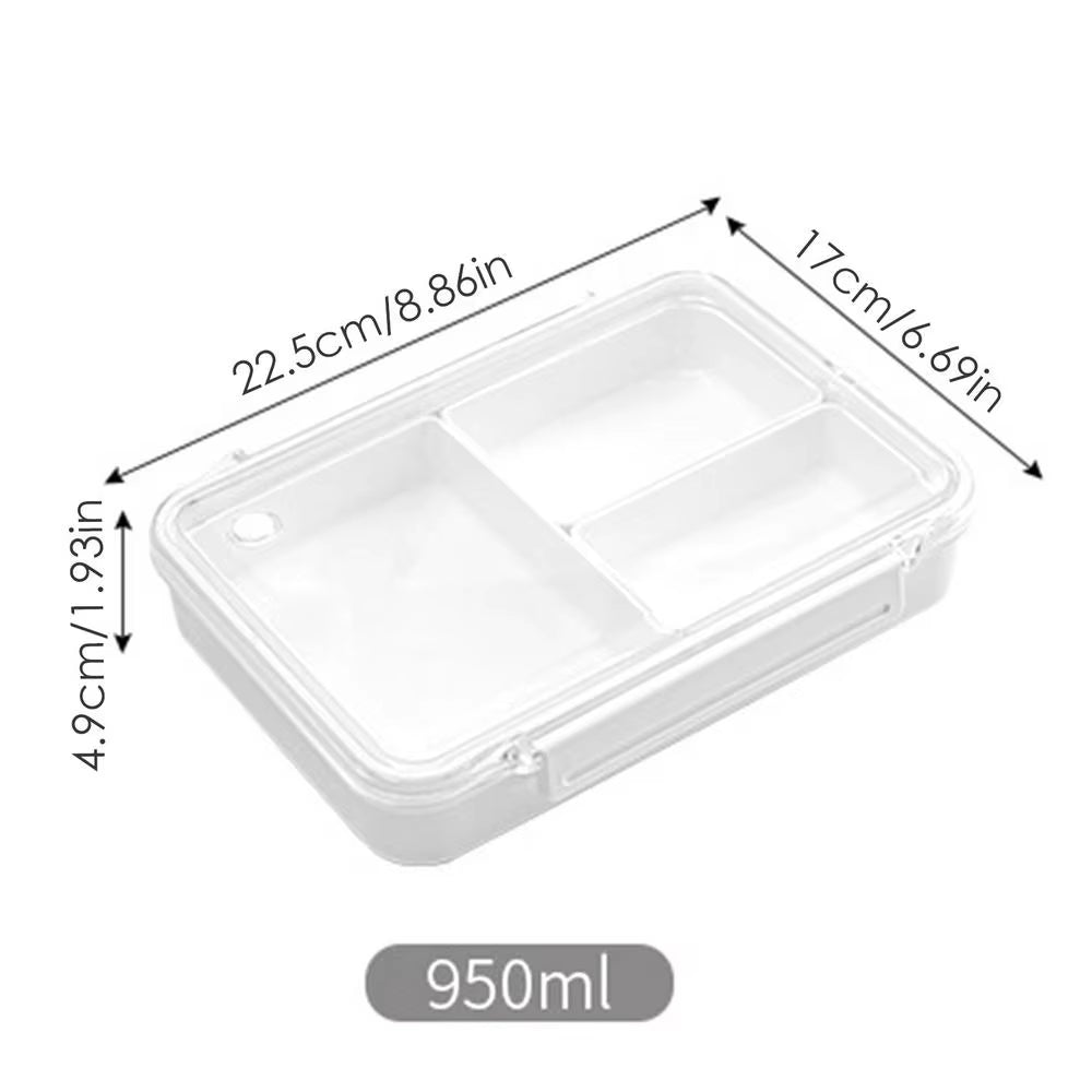 Portable 3 Compartments Bento Boxes Microwave Food Storage Container Lunchbox Storage Container Children School Bento Box