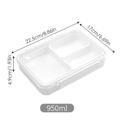 Portable 3 Compartments Bento Boxes Microwave Food Storage Container Lunchbox Storage Container Children School Bento Box