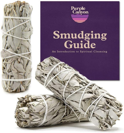 White Sage Bundles - 3 Pack - Sage Smudge Stick for Home Cleansing Incense Healing Meditation and California Smudge Sticks Rituals - 4 Inch