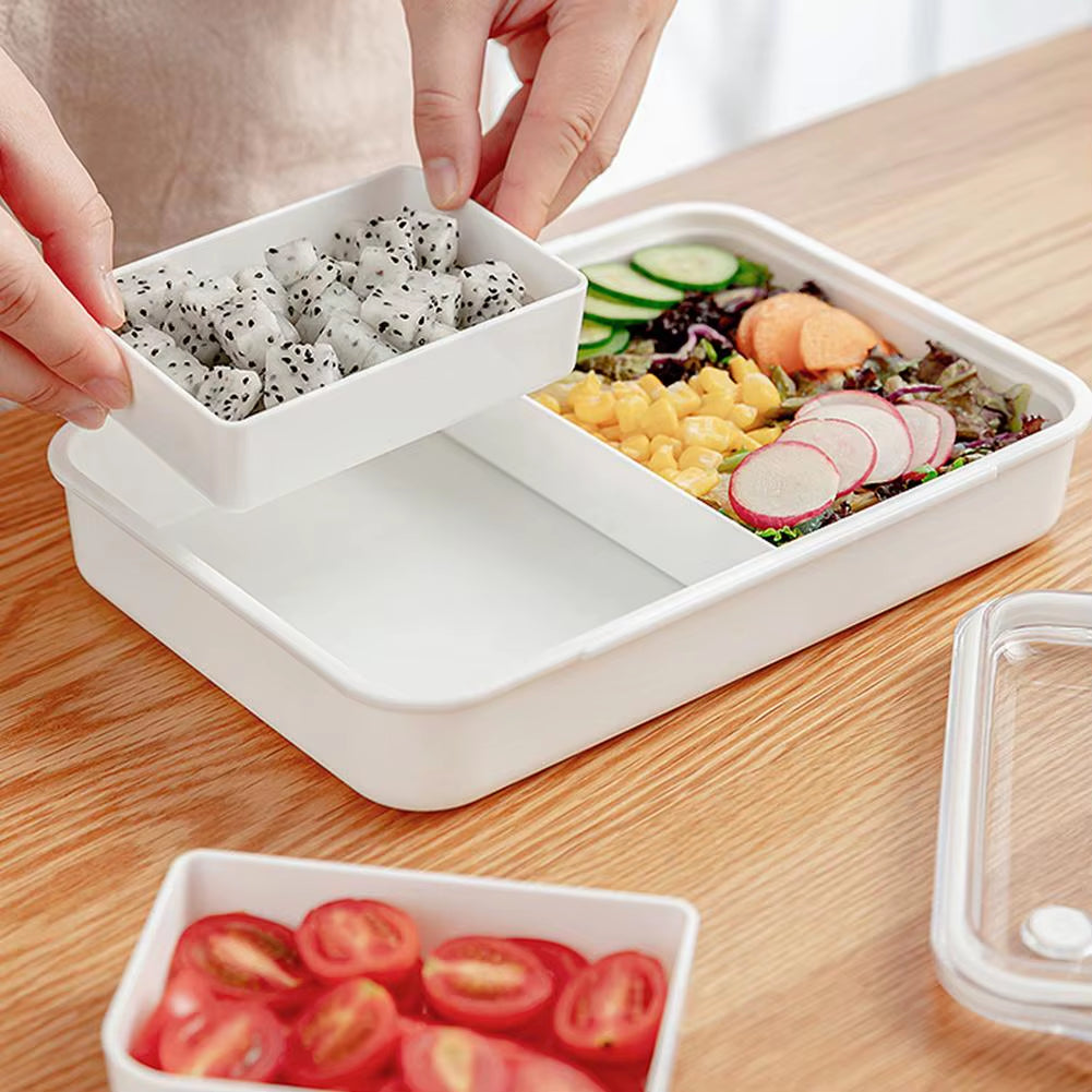 Portable 3 Compartments Bento Boxes Microwave Food Storage Container Lunchbox Storage Container Children School Bento Box