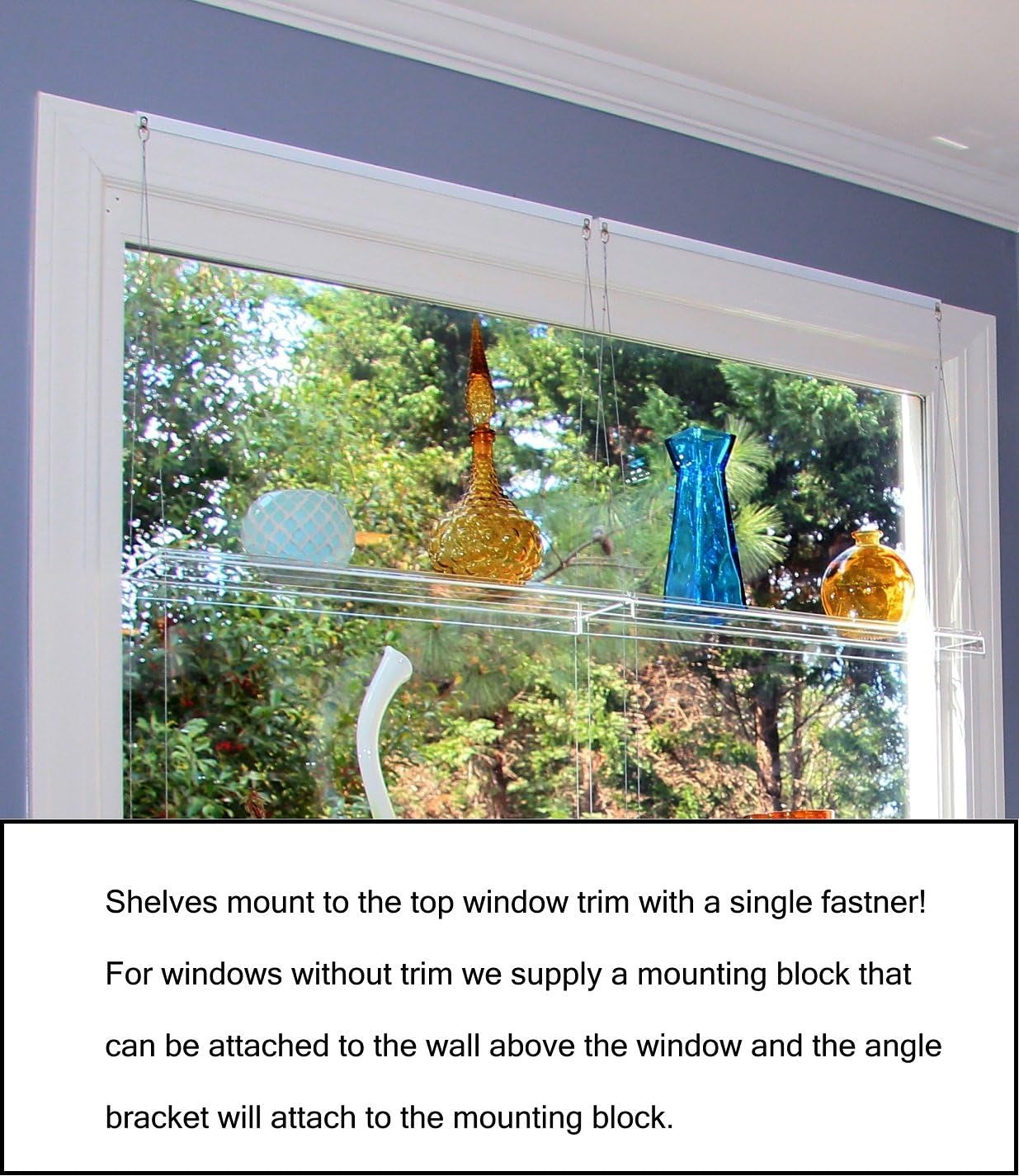 Hanging Window Plant Shelves (4 Shelves)
