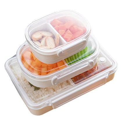 Portable 3 Compartments Bento Boxes Microwave Food Storage Container Lunchbox Storage Container Children School Bento Box