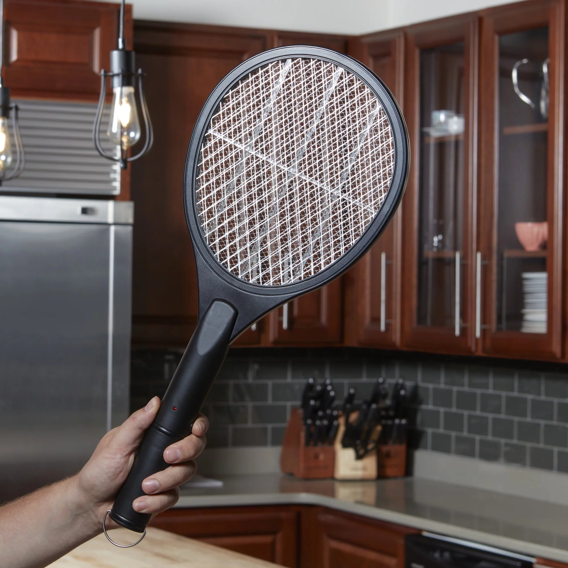 Portable Handheld Insect Killer Racket, Black, Requires 2 AA Batteries