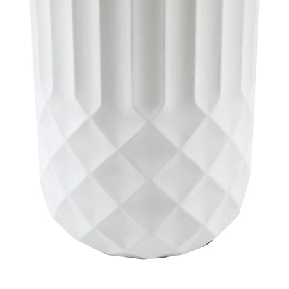 Luxen Home 19" Tall round Indoor/Outdoor Planter in White