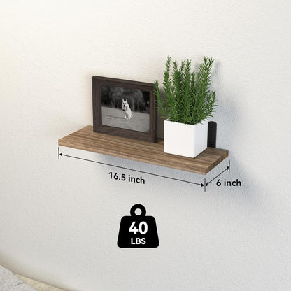 Floating Shelves, 3 Sets Wall Shelves, Wooden Floating Shelves for Wall Décor, W